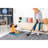5X7 Grey Loom & Area Rug - Non-Shedding, Stylish For Dining Room, Eat-In Kitchen, Entryway , Home Office, Entryway, Nursery