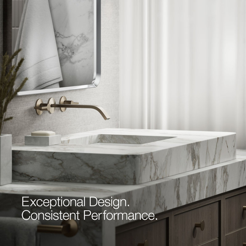 Components Wall-Mount Bathroom Sink Faucet Trim, Vibrant Brushed Bronze