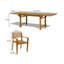 Sirmans Rectangular 6 - Person 160cm Long Dining Set with Umbrella-56719934-56719928