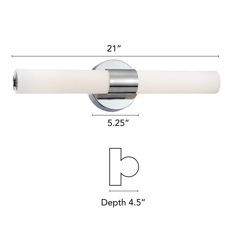 Saber 2 - Light Dimmable Bath Bar, Chrome