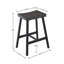 Tabouret de bar en bois massif sans dossier, tabouret de selle avec repose-pieds d'une hauteur de 26 po-611840982-612041684