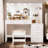 Freman Vanity Table Set, Makeup Vanity Desk with Lights and Mirror, Dressing Table-1999679359
