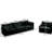 Black Chenille Sectional - 2 For Home & Comfortable In Upholstered Living Area Breathable