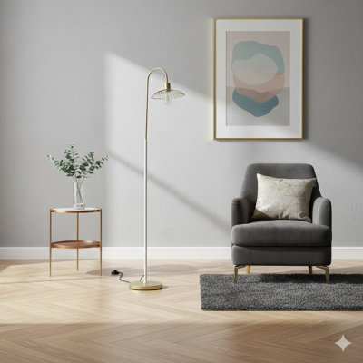 Lampe sur pied en métal 64 po