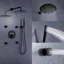 Système de douche mural multifonctionnel avec jets de corps et valve brute-88968051