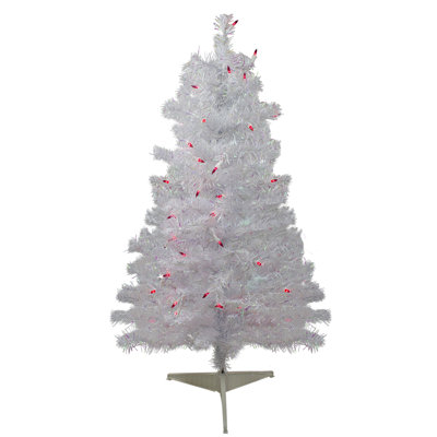 3' Pre-Lit Rockport White Pine Artificial Christmas Tree  Pink Lights