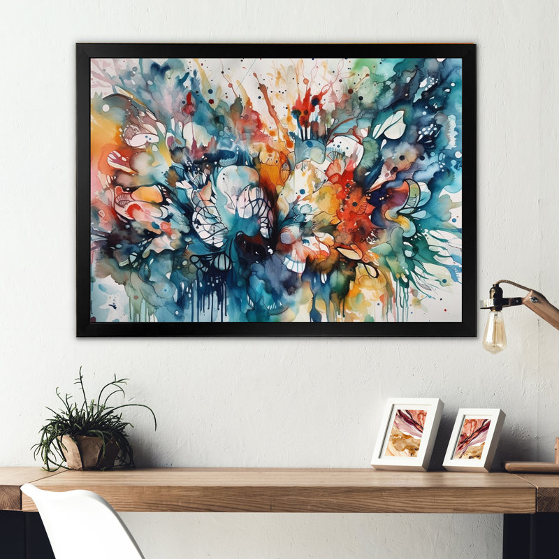 Captivating Boho Dance I - Abstract, reproduction d'art encadrée, Cadre simple noir, H 12 po x l 20 po x P 1 po