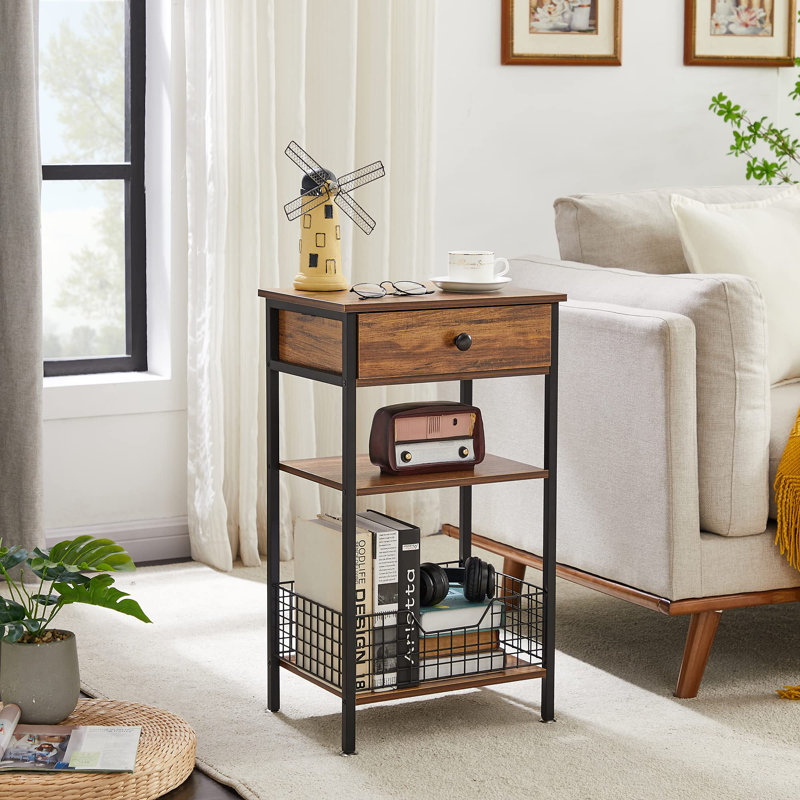 Table de bout latérale haute avec rangement Lagretta, 1