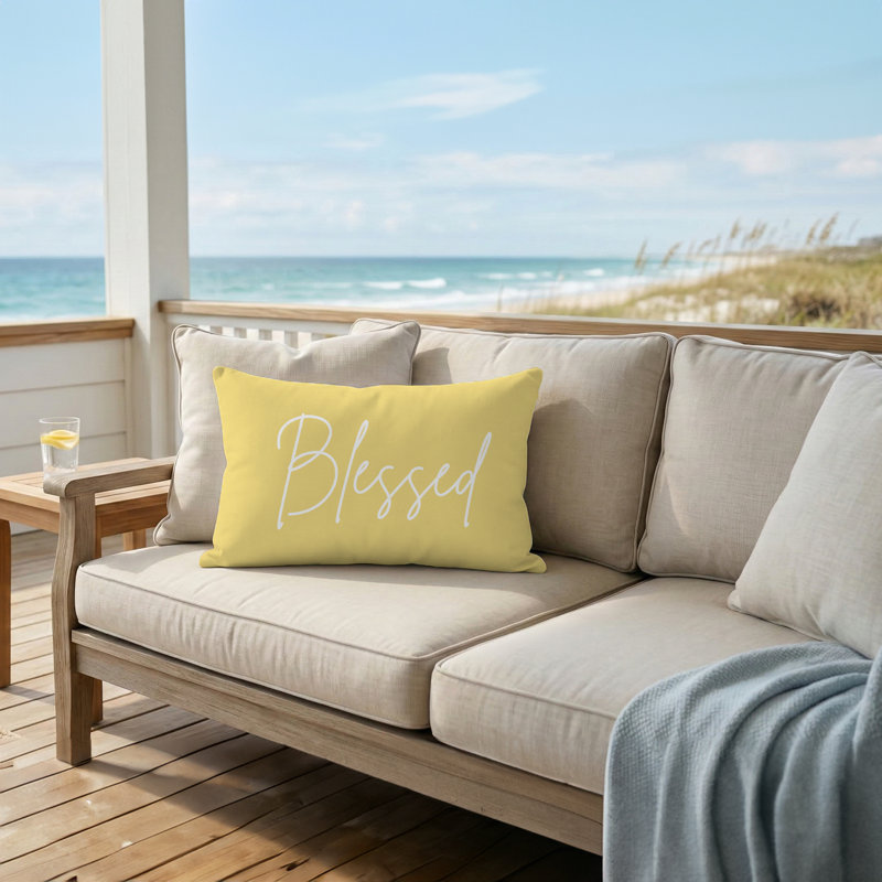 Blessed Pillow 21"x13" Sunshine, 21"x13", Sunshine