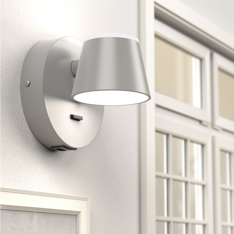 Applique murale rotative vers le haut à 360 degrés Latitude Run®, gris