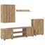 4 Piece TV Cabinet Set 4 Pcs Engineered Wood-1370212924