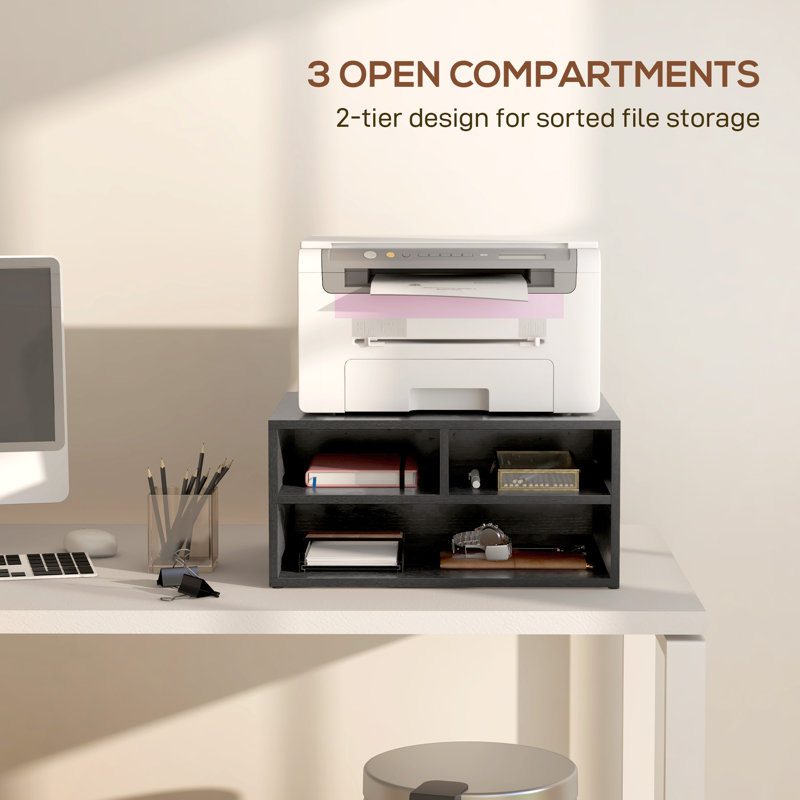 Olivie Manufactured Wood Desk Organiser, Black