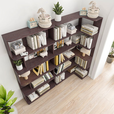 space saving corner bookshelf + bookcase extendable free combination