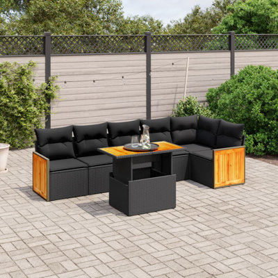  Ensemble de canapé de patio avec accoudoirs réglables