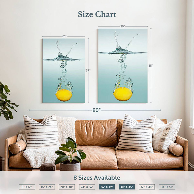 Yarlin Lemon Splash, 39" H x 26" W