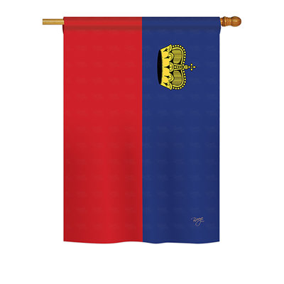 Drapeau maison en polyester 2 côtés liechtenstein