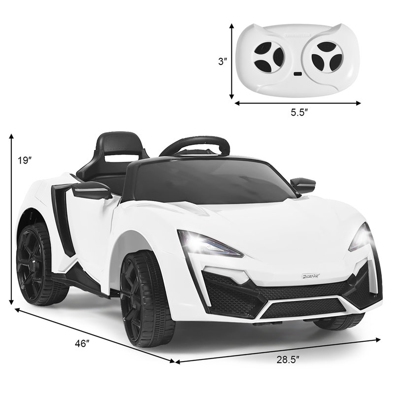 Véhicule électrique pour enfants, Blanc / noir