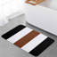 Tapis de cuisine noir et blanc à rayures pour ensemble de cuisine et d'entrée, ensemble 2 pièces