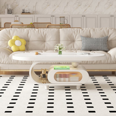 Table basse française ovale