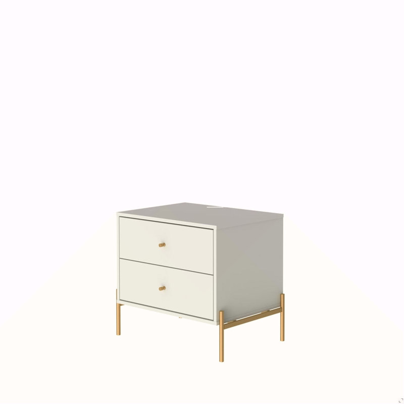 Table de chevet blanc cassé