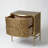 Crinkle Bedside Chest-Brass/Bronze
