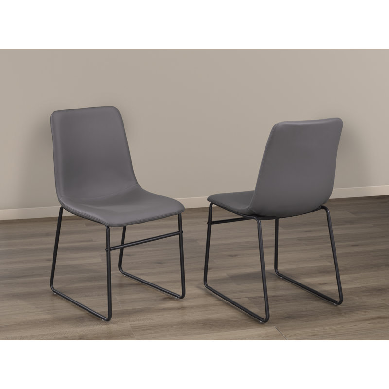Chaise d'appoint rembourré, Gris