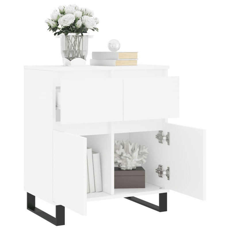 Ninh 60 cm W Chest of 2 Drawers, White