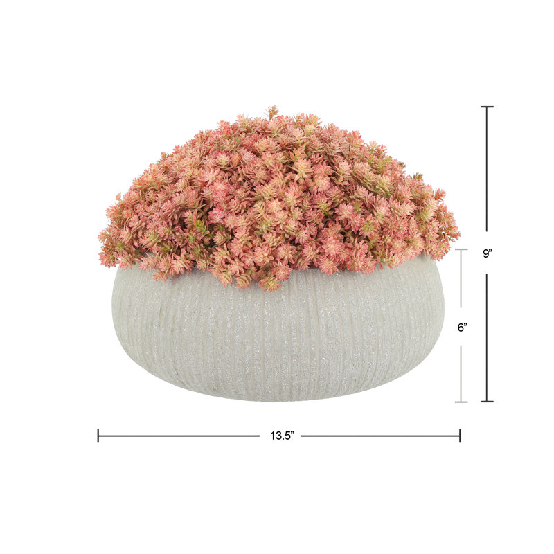 Rizal Faux Sedum Plant in Fiberstone Pot
