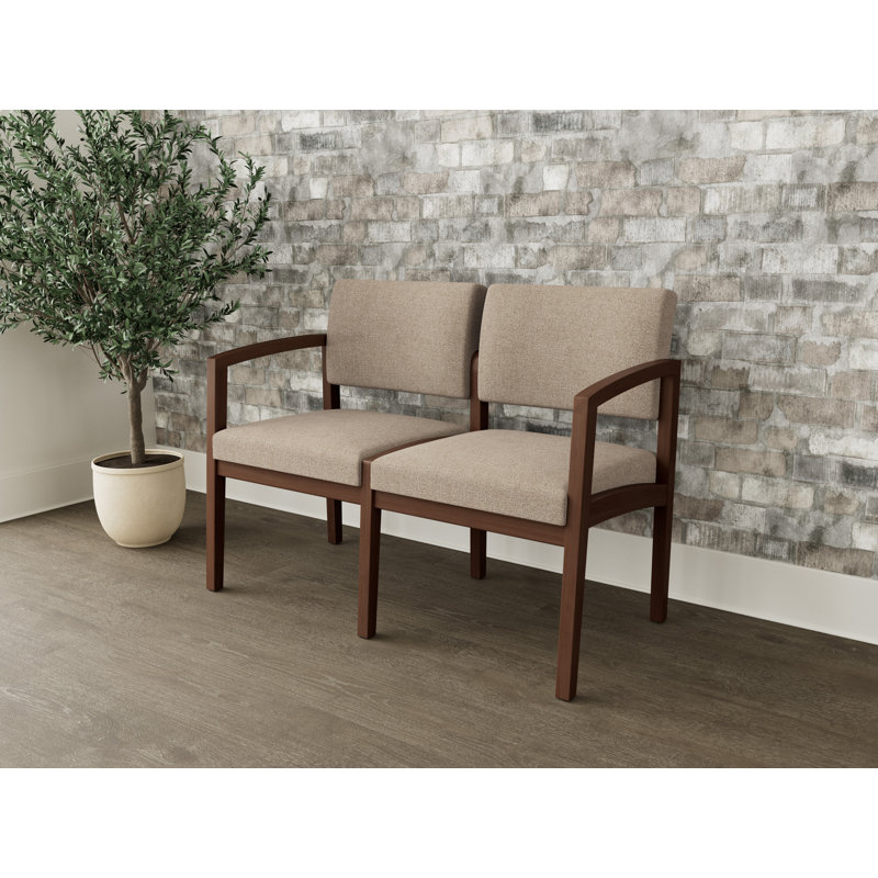 Lenox 2-seater tandem chair, Noyer Riftwood, Limon Archetype