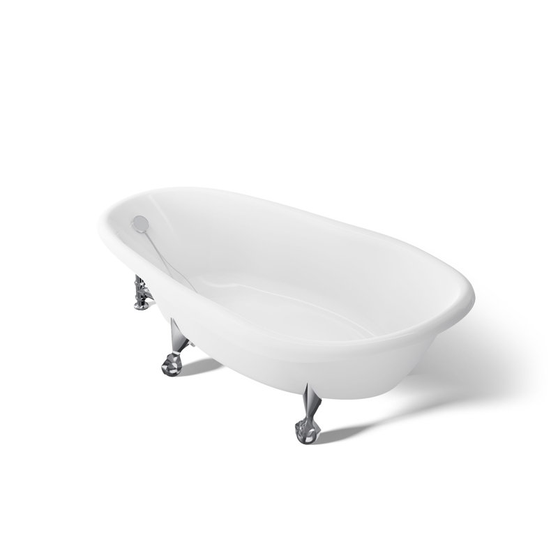 Birthday Bath® 72" x 37-1/2" Soaking Bathtub, White