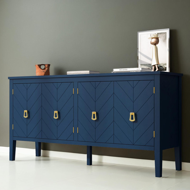 Console de rangement en bois, Marine