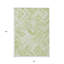 Tapis intérieur / extérieur vert et ivoire lavable 8 pi x 10 pi