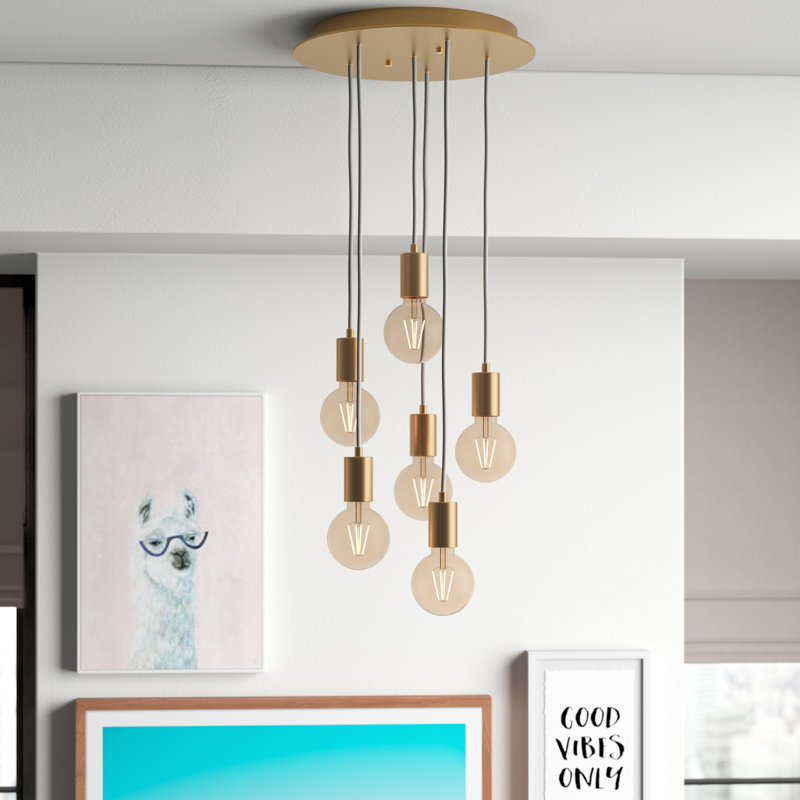 Drishya 6 - Light Cluster Pendant, Gold