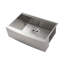 Poste de travail à tablier en acier inoxydable, 30 po x 22 po x 10 po, calibre 16, nickel brossé, acier de cuisine durable et fonctionnel, efficace