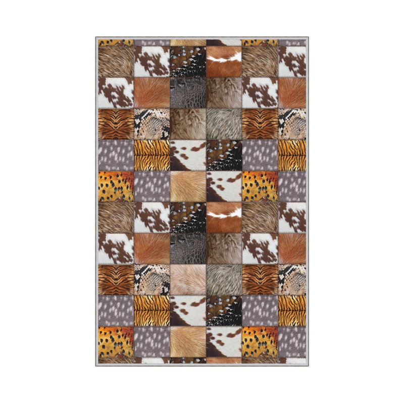 Premium Woven Area Rug, 100% Polyester, 4.6 x 7.2 ft | Antibacterial, Non-Slip PVC Dot Underside | 3D Digital Printing, Machine Washable, Pile Height: 0.3 in | Ideal for Living Room, Bedroom, and Dining Spaces