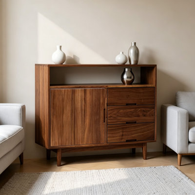 Simple solid wood storage accent chest