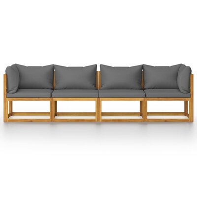 26.77"" Wide Outdoor Patio Sofa with Cushions -  Latitude Run®, E26F6C850D4D49318A7D9FDEC3C2A7DD