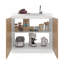 Armoire de cuisine avec 2 portes et 3 tablettes