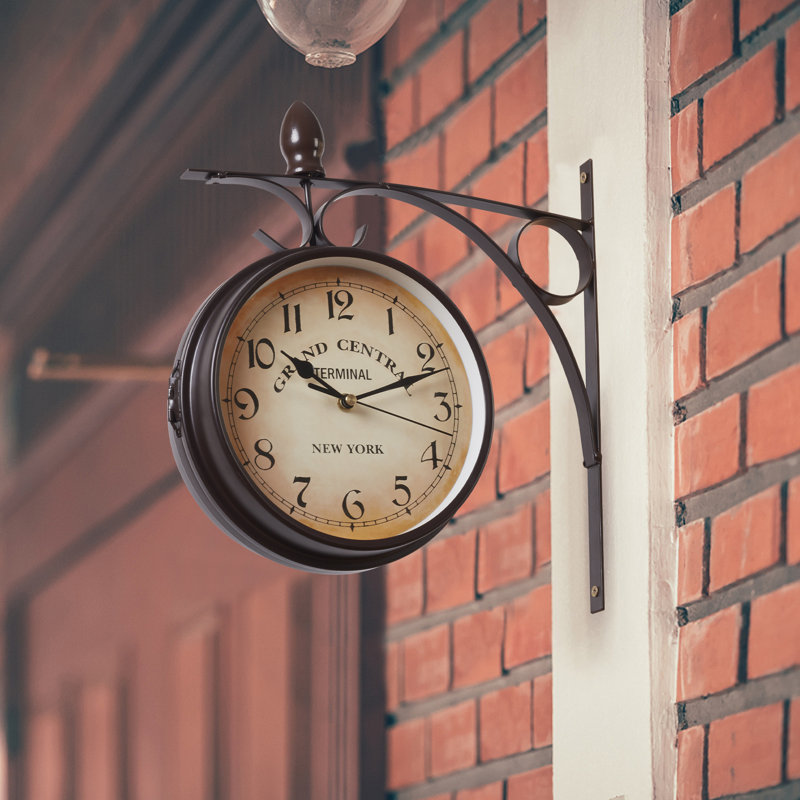 Hamil Metal Wall Clock, 31cm H x 29cm W x 8.2cm D