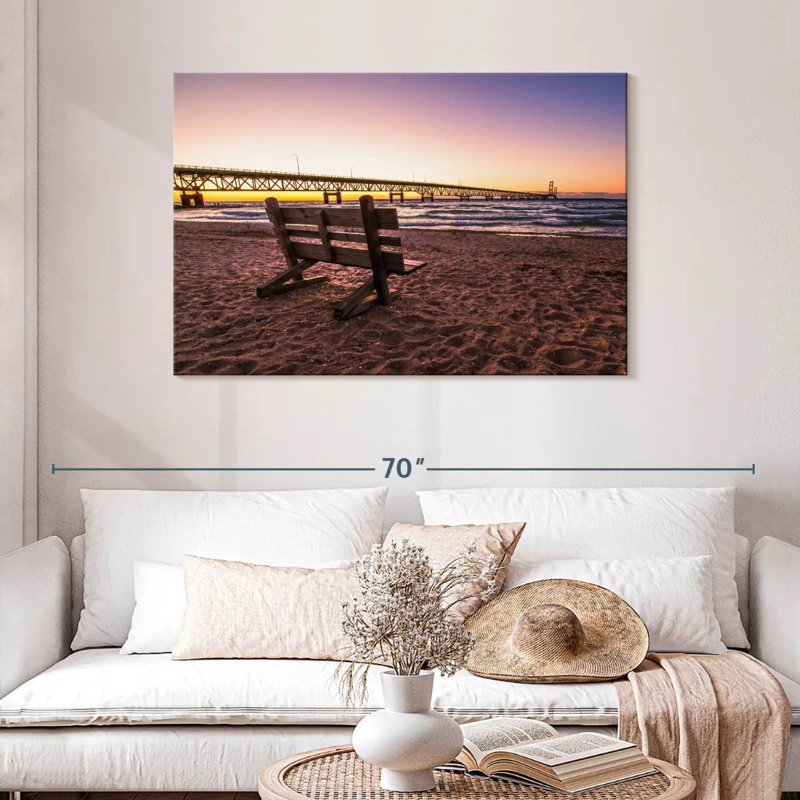 Plage Gillard Mackinac Bridge, H 30 po x l 45 po