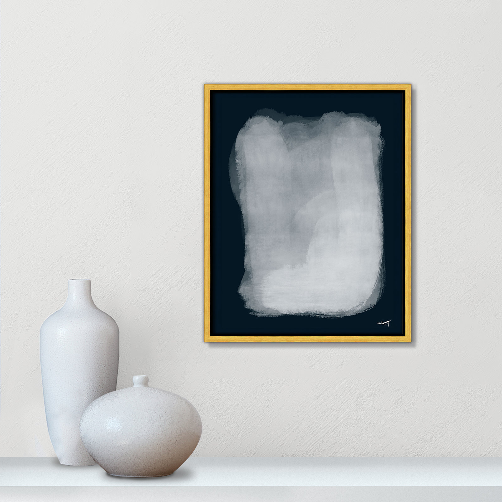 Gelder "Calme 001" Print by N.Atelier, 15.5" H x 12.5" W, Gold