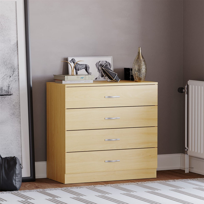 Eraclio 75cm W 4 - Drawer Chest of Drawers, Pine