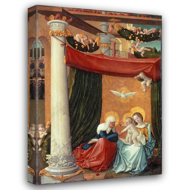 "Vierge à l'enfant et la Sainte Anne" par Hans Baldung - Art mural sur toile tendue avec châssis, H 24 po x l 17 po
