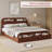 Bed Frame with Storage Headboard and Footboard, Low Platform Bed for Bedroom, No Box Spring Needed-1609652272-1609652292