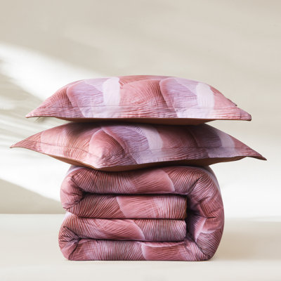 Gilded Spore Cotton Duvet Cover Rose 3 Piece Set Queen