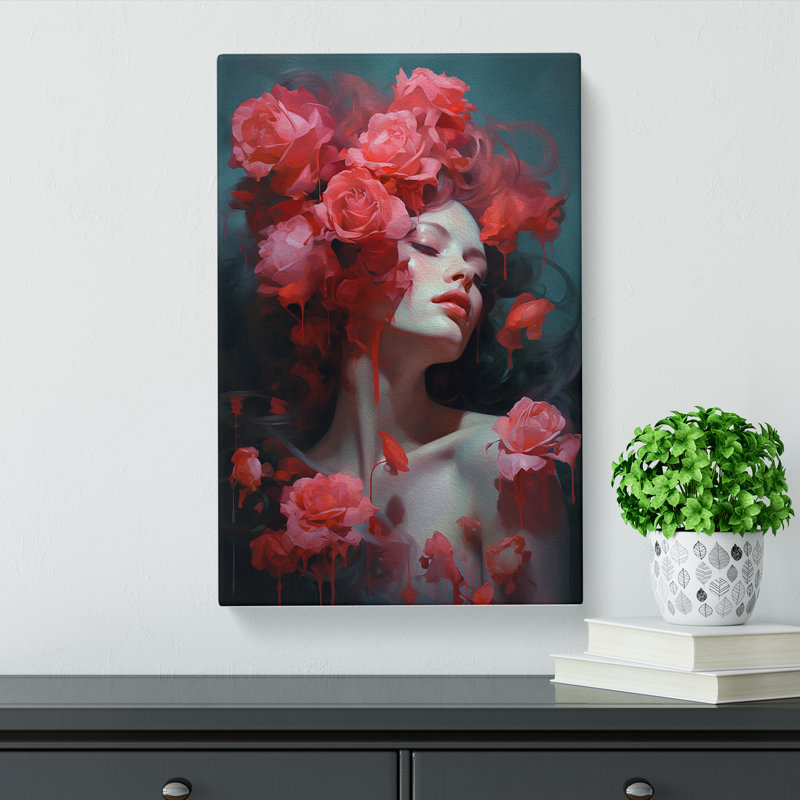 Rose Modern No.2 - Wrapped Canvas, 76cm H x 50cm W x 3cm D