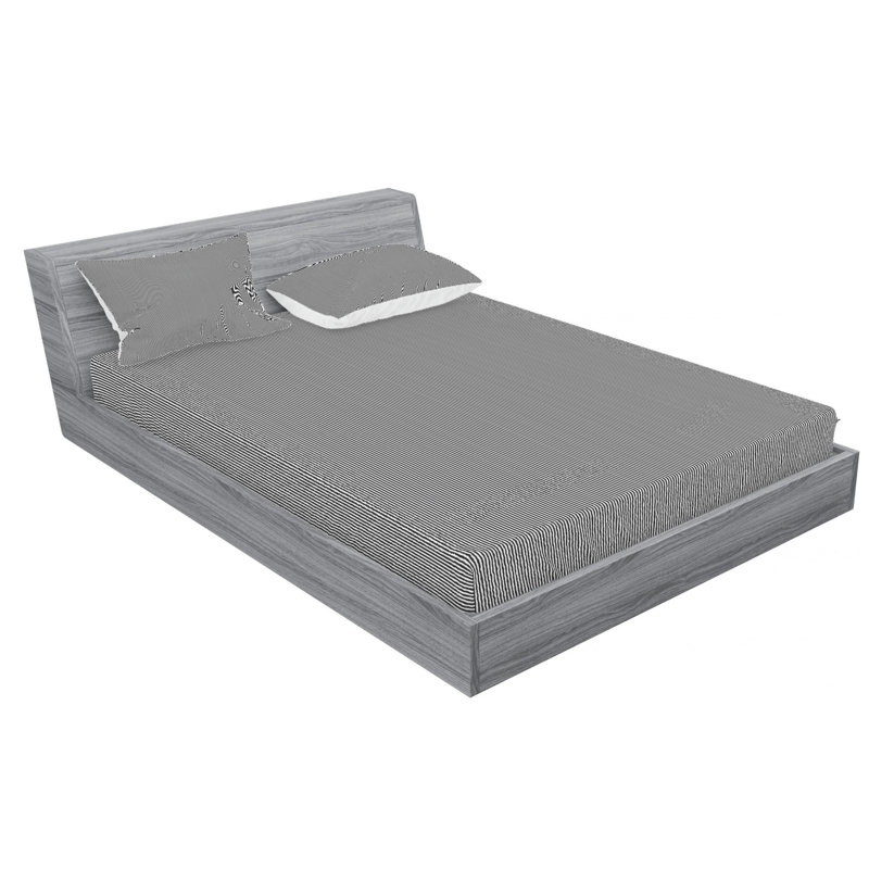 Microfiber Striped Sheet Set, Twin XL Sheet Set with Fitted Sheet, Gray Stripe
