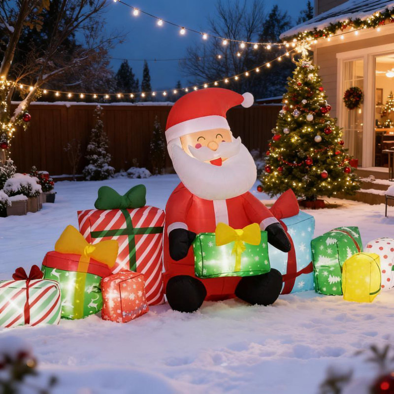 Père Noël gonflable (rouge)