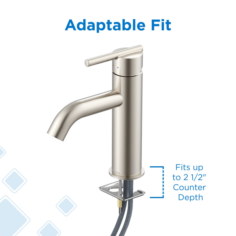Parma Single-handle Bathroom Faucet with Drain Assembly, Brushed Nickel