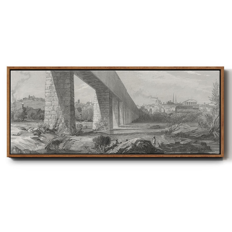 Richmond from the James - toile encadrée, H 20 po x l 50 po